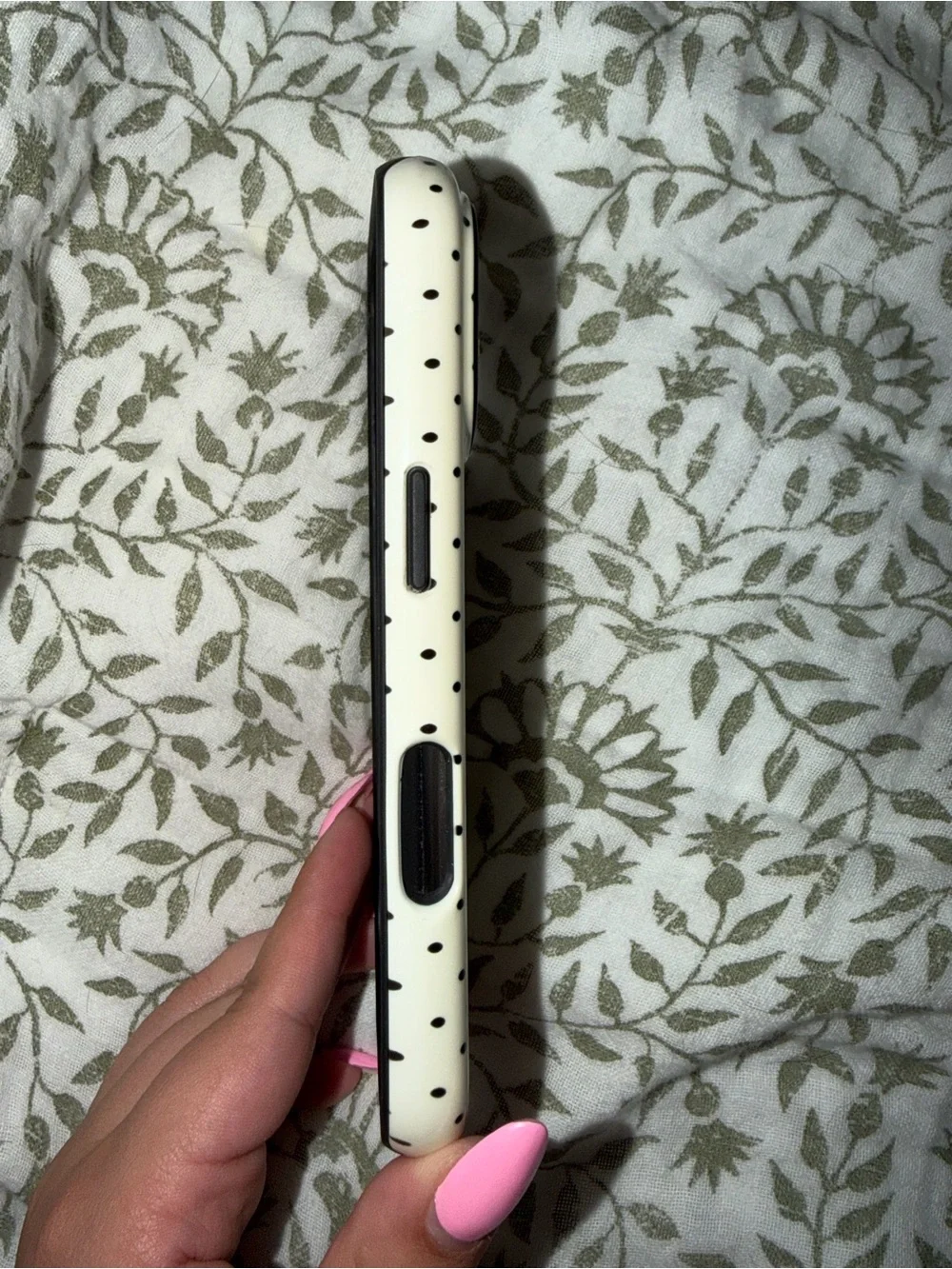 iPhone 17 Pro Cream Polka Dot Protective Phone Case